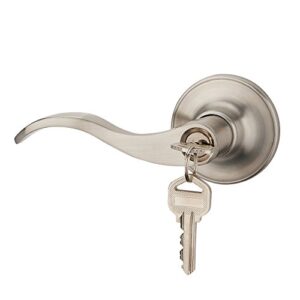 henyin wave lever keyed entry door lock/door knob hardware wave handle and closet lockset (805sn-l)