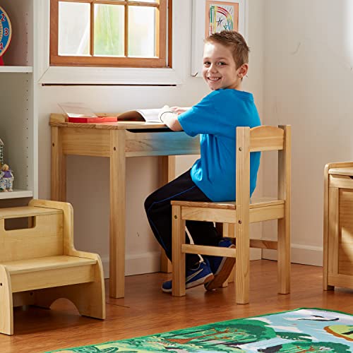 Melissa & Doug Wooden Lift-Top Desk & Chair - Honey