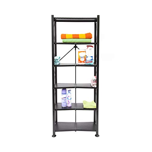 Origami RB-OTM-BLA Bookshelf, Stamped Shelving, Black