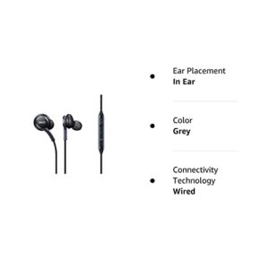 SAMSUNG Earphones Corded Tuned by AKG (Galaxy S8 and S8+ Inbox replacement), Grey