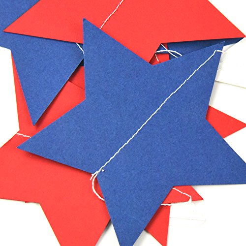 Labor Days Party Decorations Veterans Day Party Decorations Patriotic Decorations Navy White Red Tissue Pom Poms Paper Lanterns Paper Honeycomb Ball Blue Red White Paper Star Garland Party Supplies