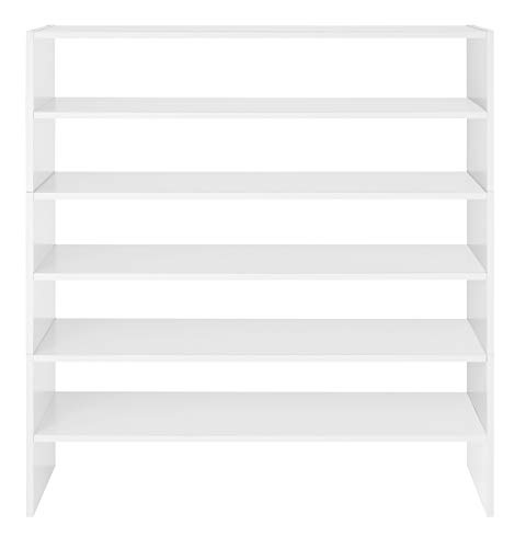 Whitmor Stackable 31" Extra Wide 2-Shelf Storage Organizer, White