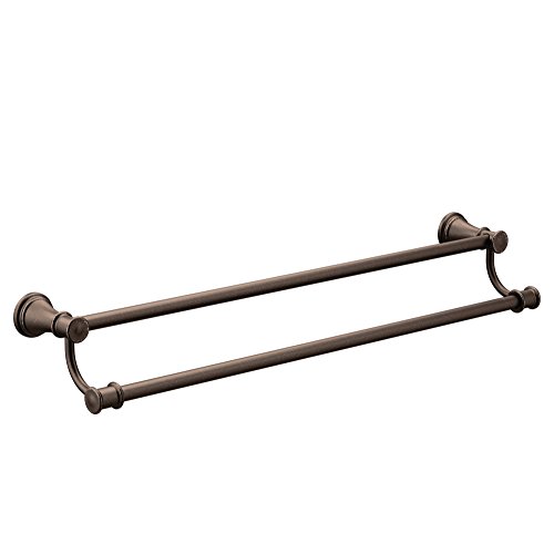 Moen YB6422ORB Belfield 24 inch Bathroom Double -Towel Bar, Oil Rubbed Bronze