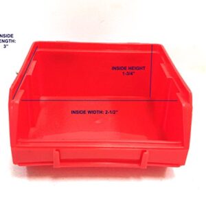 MaxWorks 80694 30-Bin Wall Mount Parts Rack/Storage for your Nuts, Bolts, Screws, Nails, Beads, Buttons, Other Small Parts,Blue and Red