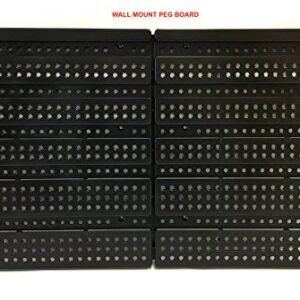 MaxWorks 80694 30-Bin Wall Mount Parts Rack/Storage for your Nuts, Bolts, Screws, Nails, Beads, Buttons, Other Small Parts,Blue and Red