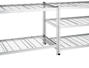 Amazon Basics Heavy Duty Storage Shelving Unit, Double Post, 5 Shelf, High-Grade Aluminum, Silver, 60 x 24 x 78 Inch