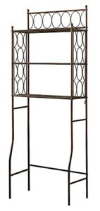 pilaster designs transitional copper iron 3 tier exeter over the toilet bathroom spacesaver storage rack organizer
