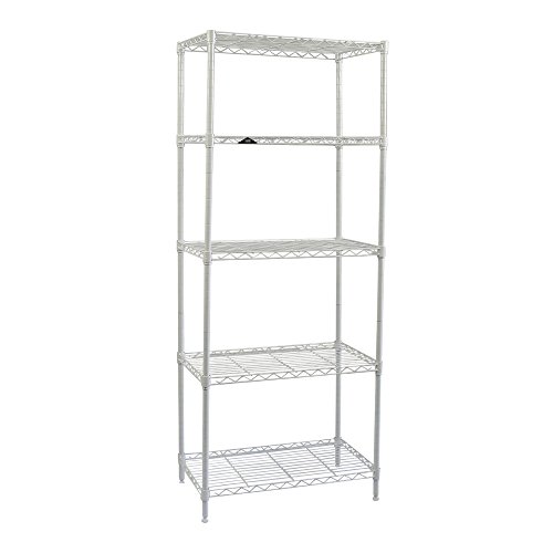 Apollo Hardware White 5-Shelf Wire Shelving 24"x14"x60" (White)