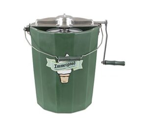 premium large 8 qt. - immergood ice cream maker - stainless steel - hand crank