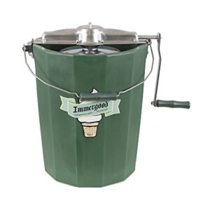 PREMIUM Large 8 qt. - Immergood Ice Cream Maker - Stainless Steel - Hand Crank