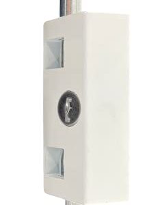 Pro-Lok Entry Armor EPL-106-W Patio Door Lock- Keyed Lg Rectangle (White Finish)