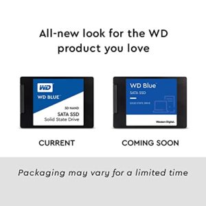 Western Digital 2TB WD Blue 3D NAND Internal PC SSD - SATA III 6 Gb/s, 2.5"/7mm, Up to 560 MB/s - WDS200T2B0A, Solid State Hard Drive