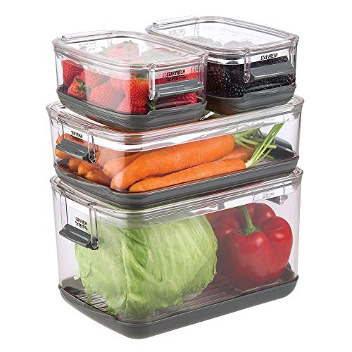 Prepworks by Progressive Berry ProKeeper, , 1.2-Quart, Strawberries, Blueberry, Fruit Vegetable Container,Black