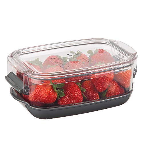 Prepworks by Progressive Berry ProKeeper, , 1.2-Quart, Strawberries, Blueberry, Fruit Vegetable Container,Black