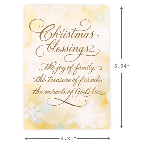 Hallmark Religious Christmas Boxed Cards, Christmas Blessings (12 Cards and 13 Envelopes)