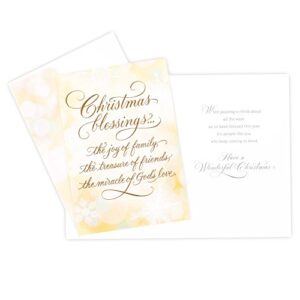 Hallmark Religious Christmas Boxed Cards, Christmas Blessings (12 Cards and 13 Envelopes)