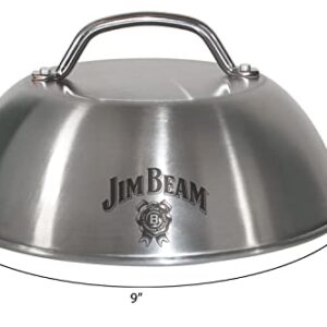 Jim Beam JB0181 9" Burger Cover Cheese Melting Dome, Silver