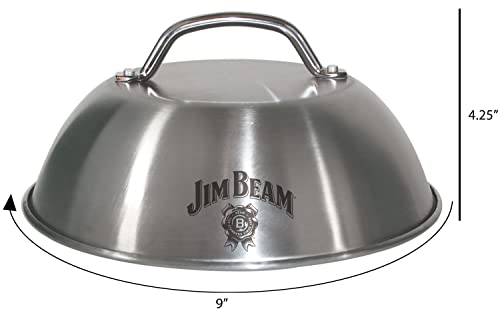 Jim Beam JB0181 9" Burger Cover Cheese Melting Dome, Silver