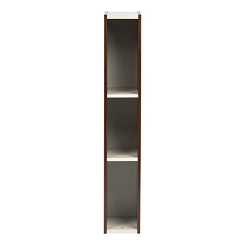 IRIS USA UB Space Saving Unit with Adjustable Shelves, 6-Inch, Walnut Brown/White