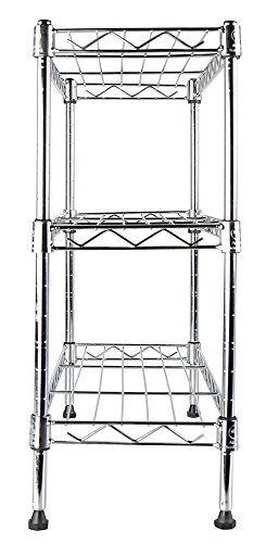 Apollo Hardware Chrome 3-Shelf Wire Shelving 7.5"x17.5"x16.5"