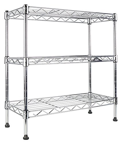 Apollo Hardware Chrome 3-Shelf Wire Shelving 7.5"x17.5"x16.5"