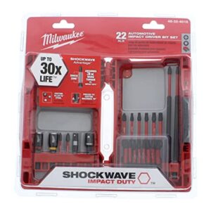 Milwaukee 48-32-4016 Automotive Shockwave Kit 22 Piece Automotive Impact Driver Bit Set