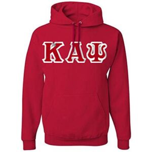 kappa alpha psi custom twill hooded sweatshirt x-large red