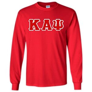 kappa alpha psi custom twill long sleeve t-shirt x-large red