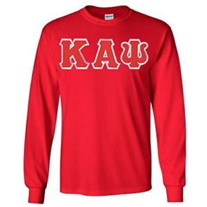 kappa alpha psi sewn long sleeve t-shirts large cardinal red