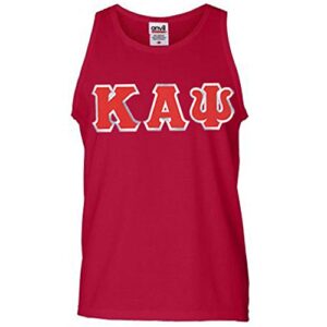 kappa alpha psi lettered tank top x-large red