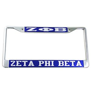 zeta phi beta license plate frame