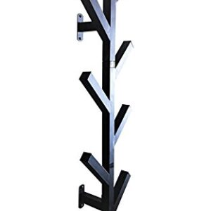 PREMIUM RACKS Coat Rack & Hat Rack - Modern Design - Wall Mounted - Stylish - (Black)