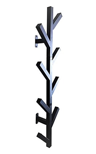 PREMIUM RACKS Coat Rack & Hat Rack - Modern Design - Wall Mounted - Stylish - (Black)