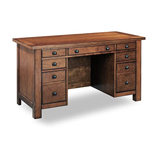 Tahoe Aged Maple Executive Pedestal Desk by Home Styles, 5412-18