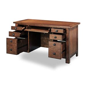 Tahoe Aged Maple Executive Pedestal Desk by Home Styles, 5412-18