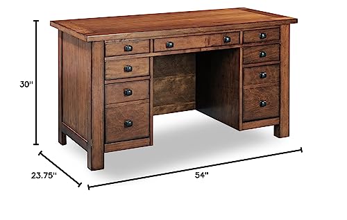 Tahoe Aged Maple Executive Pedestal Desk by Home Styles, 5412-18