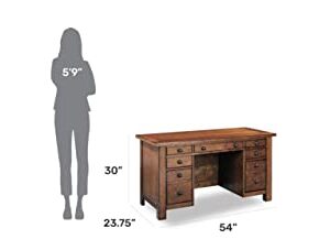 Tahoe Aged Maple Executive Pedestal Desk by Home Styles, 5412-18