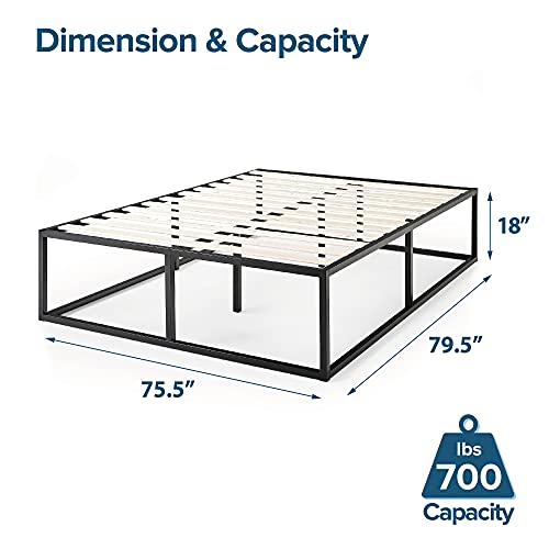 ZINUS Joseph Metal Platforma Bed Frame / Mattress Foundation / Wood Slat Support / No Box Spring Needed / Sturdy Steel Structure, King