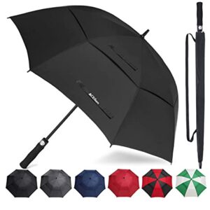 ACEIken Golf Umbrella Windproof Large 62 Inch, Double Canopy Vented, Automatic Open, Extra Large Oversized,Sun Protection Ultra Rain & Wind Resistant Stick Umbrellas, Black