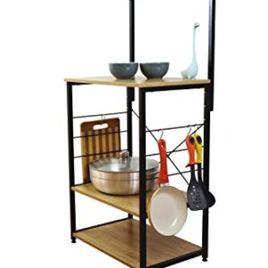 Uniware Professional Wooden Kitchen Shelf/Baker Rack 4 Tier Shelves (23.62" L x 15.75" W x 48.43" H)