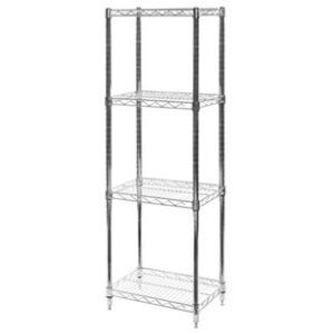 shelving inc. 12" d x 18" w x 54" h chrome wire shelving with 4 shelves