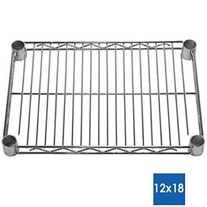 Shelving Inc. 12" d x 18" w x 54" h Chrome Wire Shelving with 4 Shelves