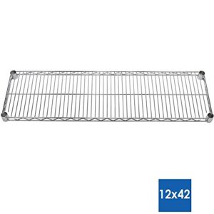 Shelving Inc. 12" d x 42" w x 64" h Chrome Wire Shelving with 6 Tier Shelves, Weight Capacity 800lbs Per Shelf