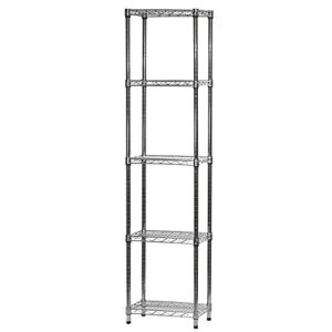 shelving inc. 12" d x 18" w x 72" h chrome wire shelving with 5 shelves