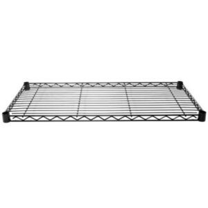 Shelving Inc. Black Wire Shelving with 5 Tier Shelves - 8" d x 18" w x 72" h, Weight Capacity 300lbs Per Shelf