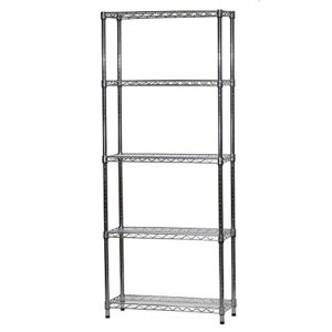 shelving inc. 12" d x 30" w x 72" h chrome wire shelving with 5 shelves