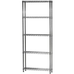 shelving inc. 8"d x 24"w x 72"h chrome wire shelving with 5 shelves