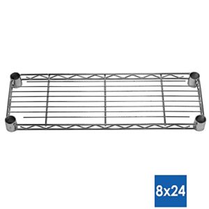 Shelving Inc. 8"d x 24"w x 72"h Chrome Wire Shelving with 5 Shelves