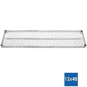 Shelving Inc. 12" d x 48" w x 72" h Chrome Wire Shelving with 5 Shelves