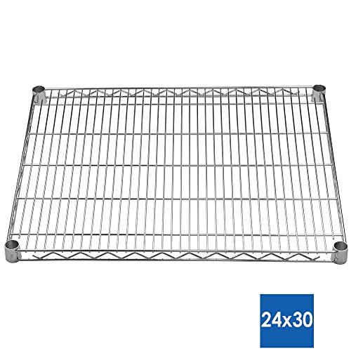 Shelving Inc. 24" d x 30" w x 84" h Chrome Wire Shelving with 4 Shelves